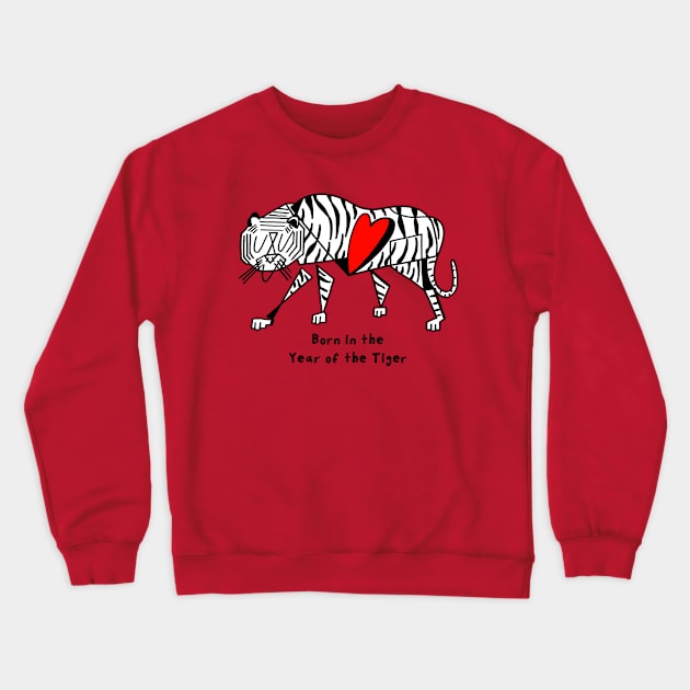 Born in the Year of the Tiger Crewneck Sweatshirt by WorldofPollux